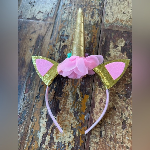 Pink Unicorn 4 Birthday T-Shirt and Headband Set | Size 4-5 - Picture 4 of 4